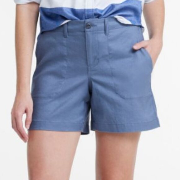 L.L. Bean Comfort Stretch Cotton Linen Shorts, High-Rise 7" Size 6 - Picture 10 of 11